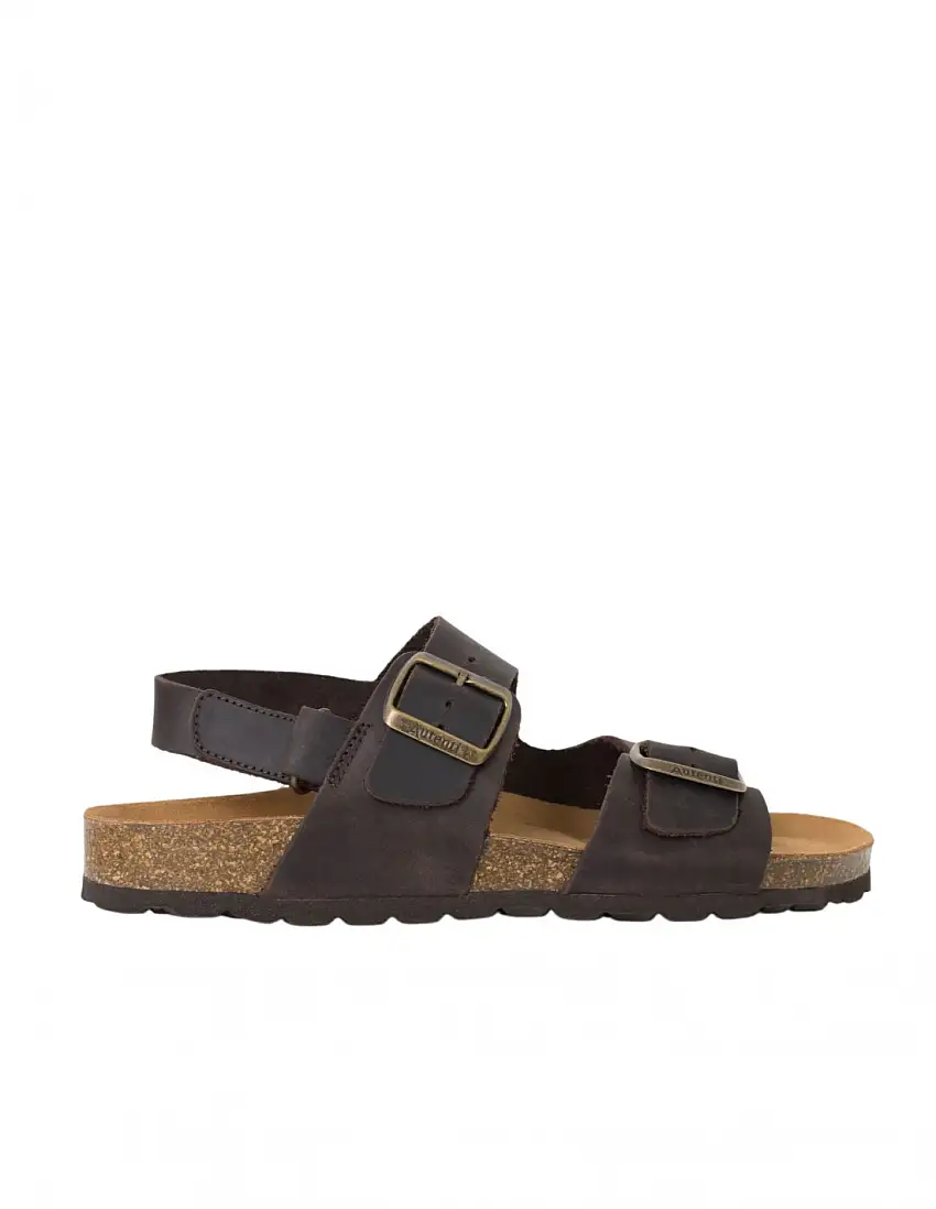 AUTENTI Sandalia Slingback Marrón Chocolate