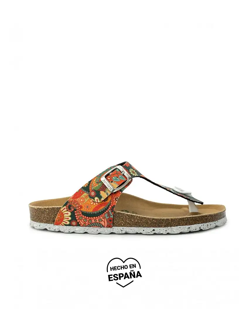 AUTENTI Sandalias Bio Dedo Estampado Flores