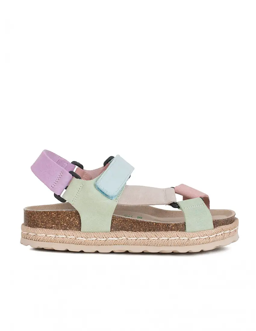 AUTENTI Sandalias Tiras Velcro Color Pastel