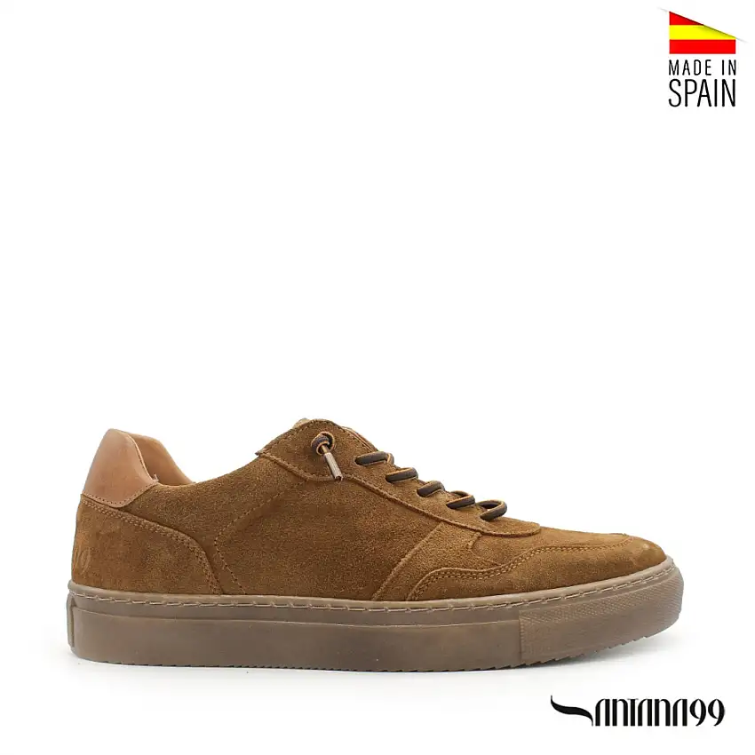 Bambas de vestir serraje camel