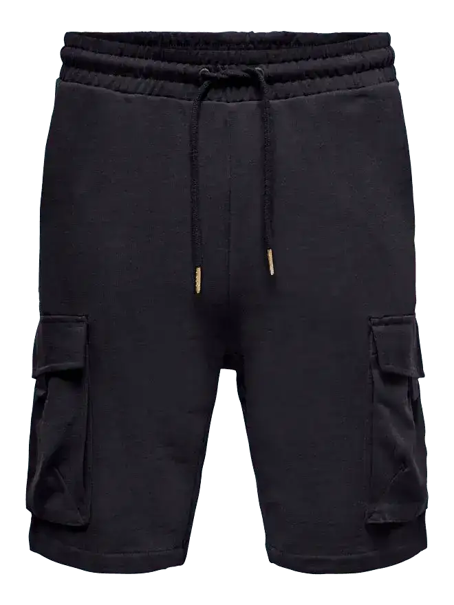 Bermudas Cargo Nicky Sweat Black