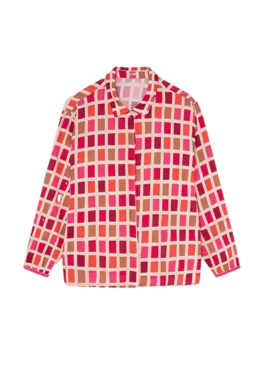 Blusa DrBloom Copos Estampado Pantone Rosa