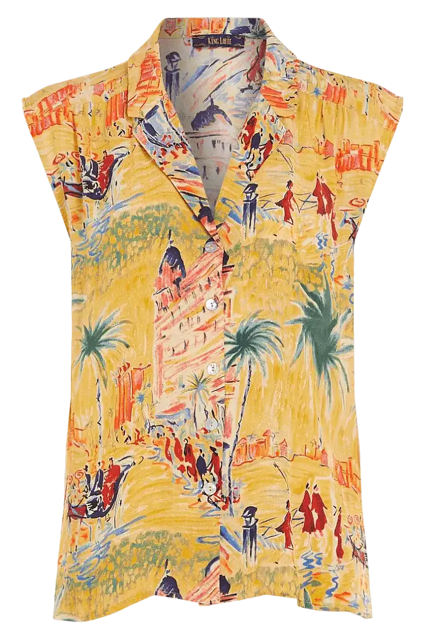Blusa King Louie July Serafini Tuscan Yellow