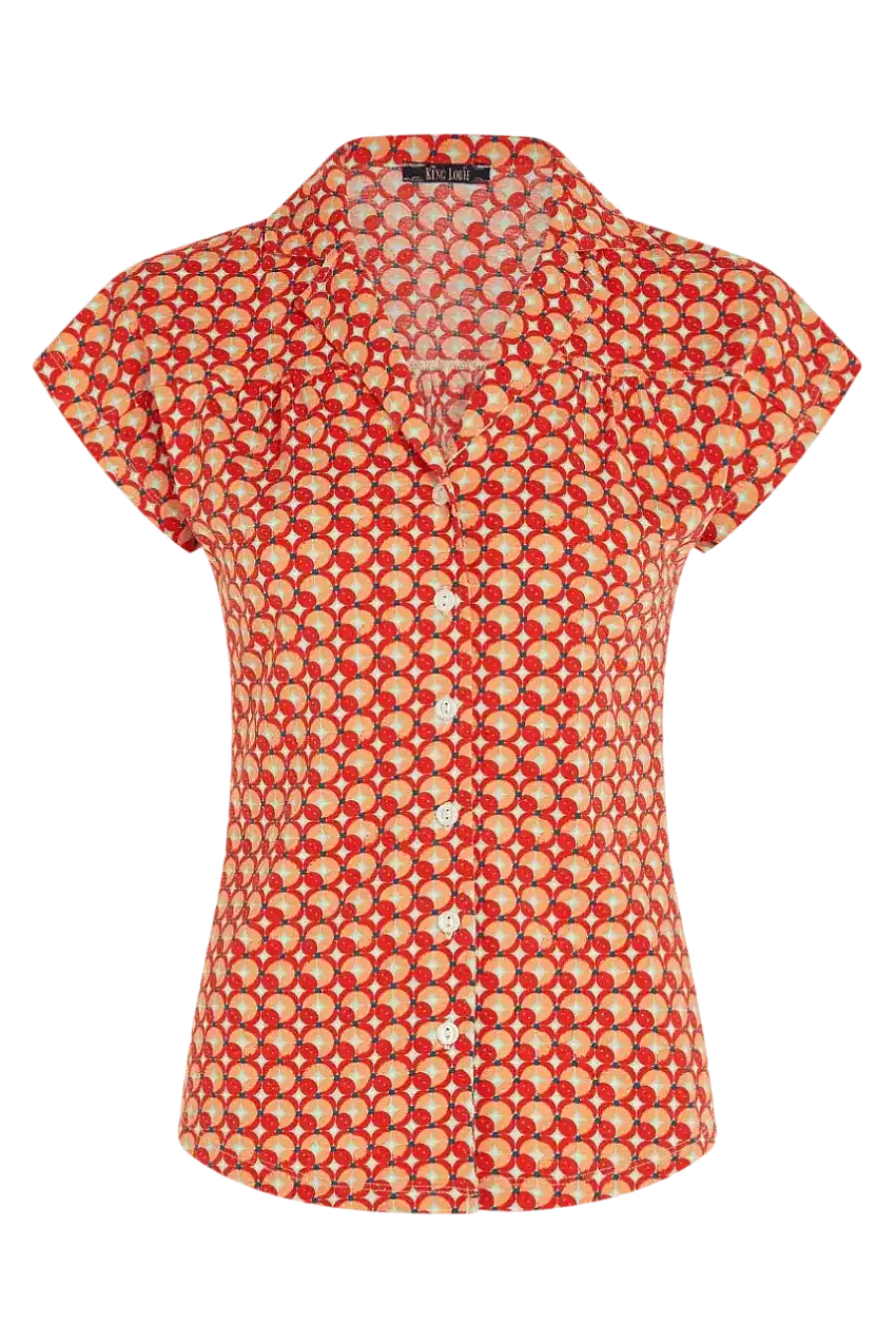 Blusa King Louie Lowe Fiery Red