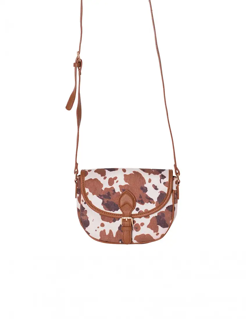 Bolso Bandolera Estampado Vaca
