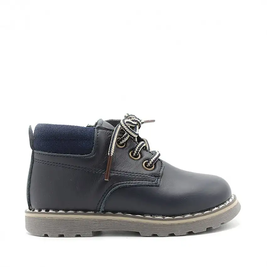 Botin estilo montaña azul marino