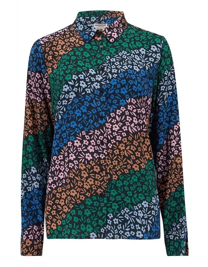Camisa Catrina Multi Cascading Daisies