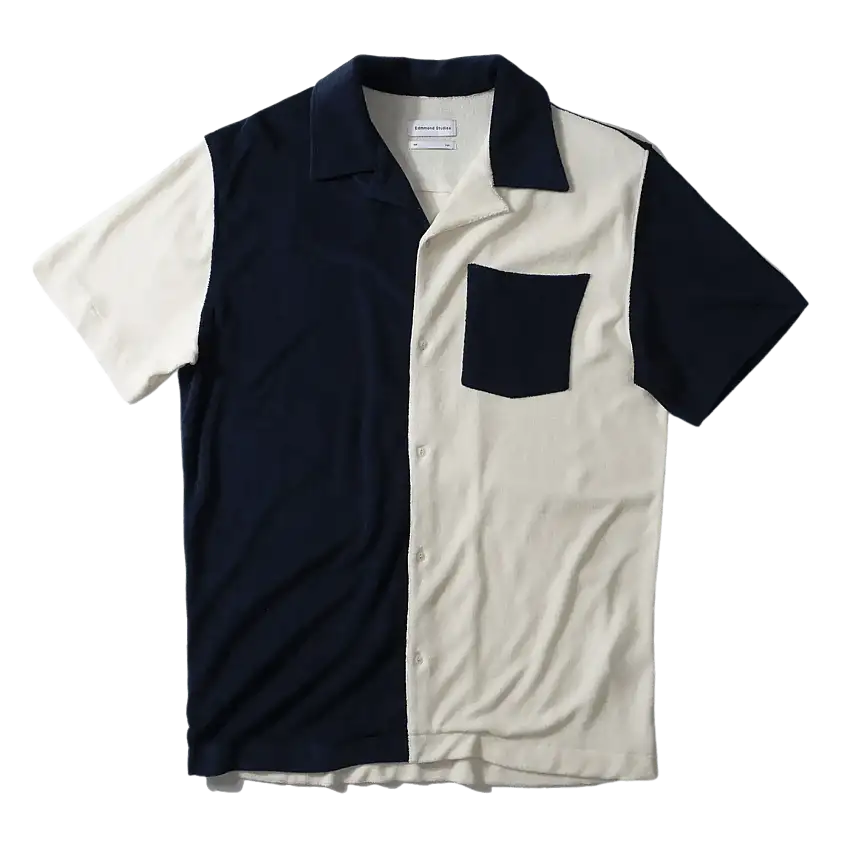Camisa Colour Block Terry Navy