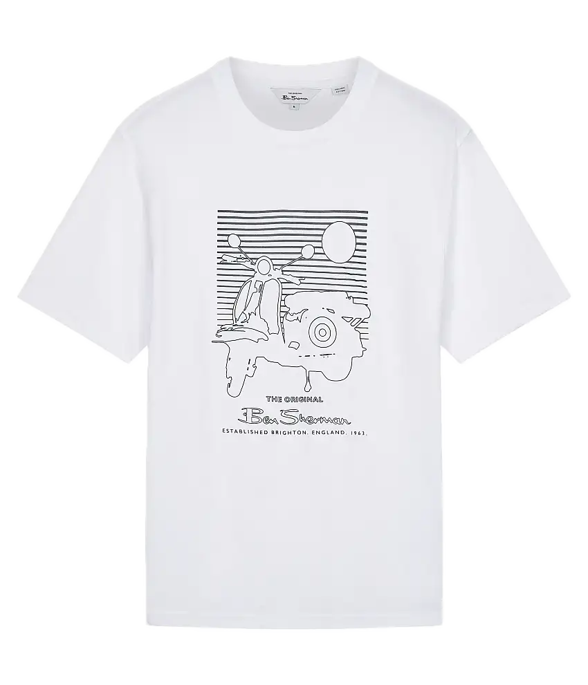 Camiseta Ben Sherman Summer Scooter White