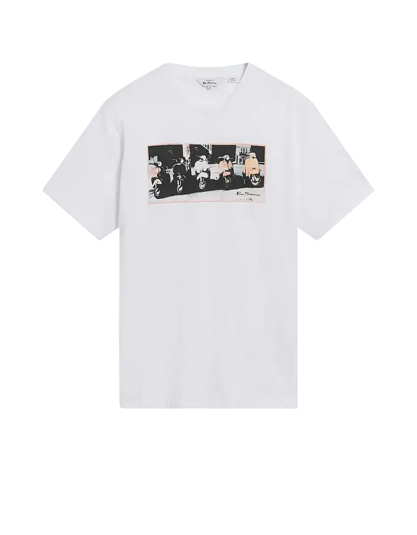 Camiseta Ben Sherman White Scooter Vibes