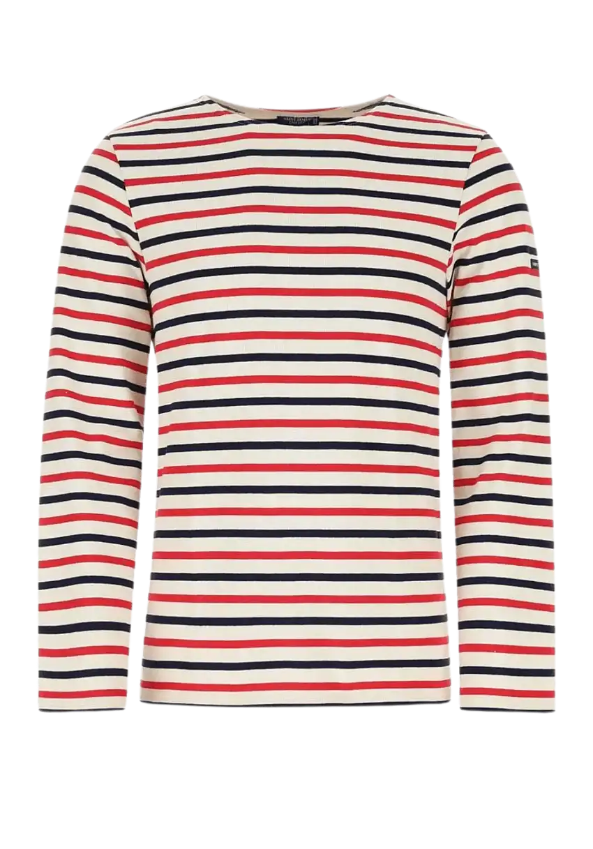 Camiseta Unisex Saint James Meridien Ecru Marine Tulipe