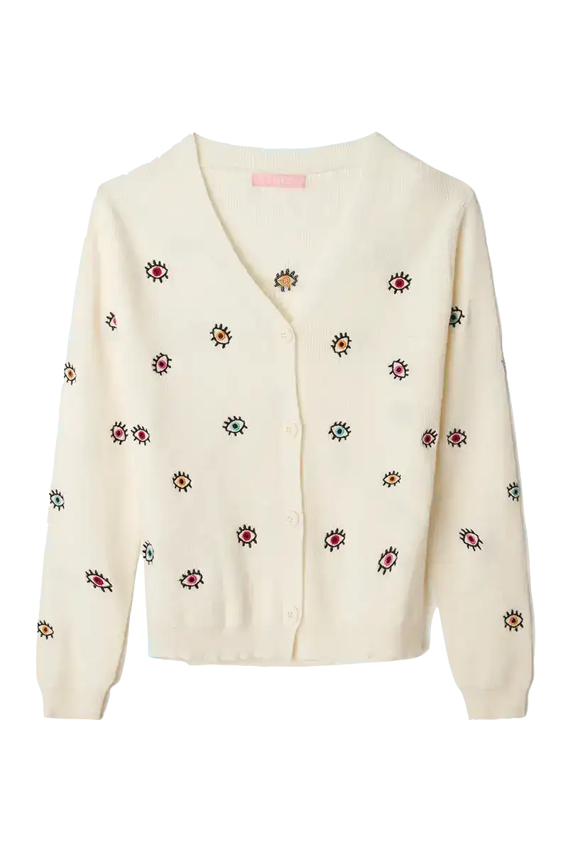 Cardigan punto ojos