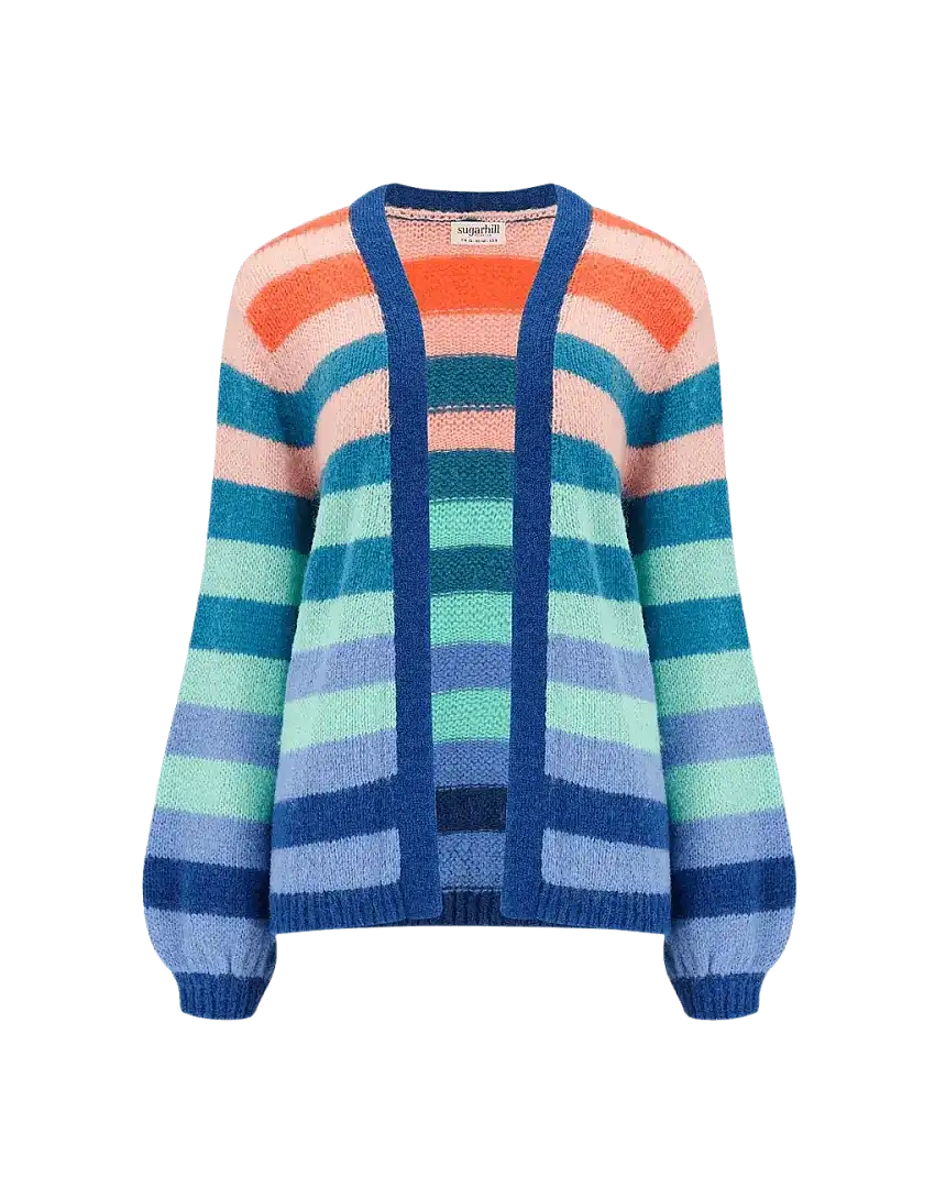 Cardigan Sugarhill Yvette Multi Rainbow Stripes