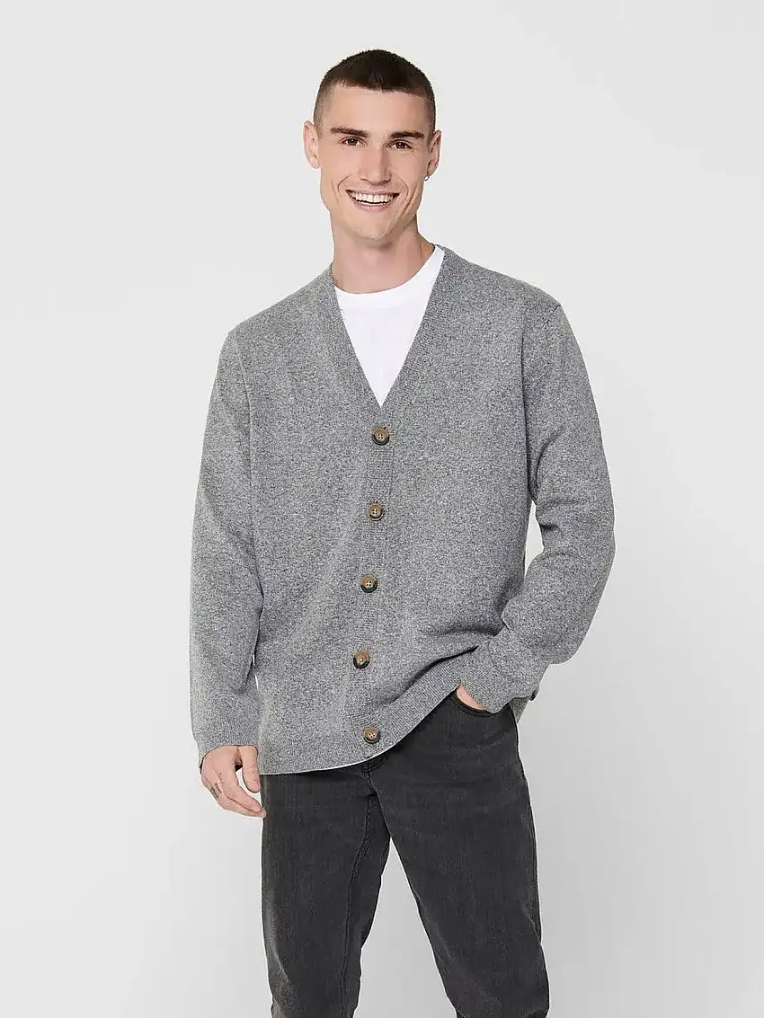 Chaqueta de punto con cierre de botones Lennard