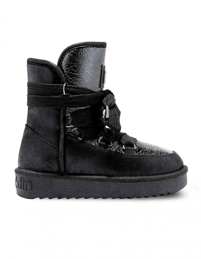 D. FRANKLIN Bota Forrada Nordic Shiny Negro
