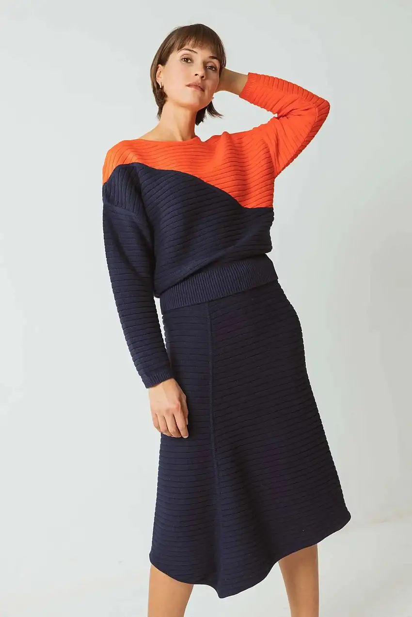 Falda SKFK Auria Azul Marino