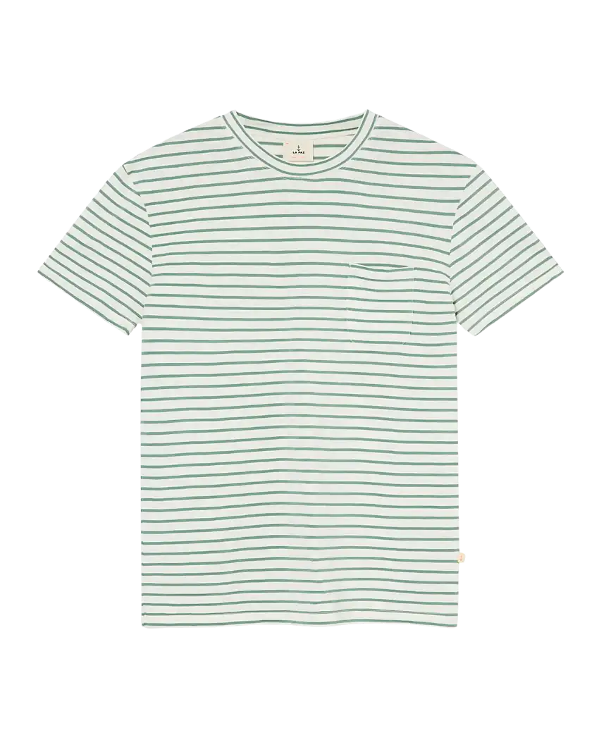 Camiseta LA PAZ Guerreiro Stripes Green Spray