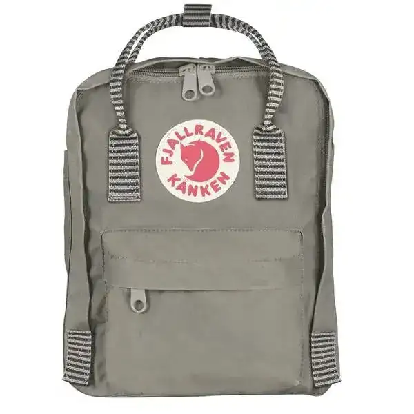 Kanken Mini Gris y Rayas