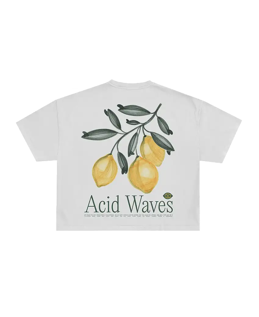 Camiseta LATITUD FUEGO Crop Lemon White