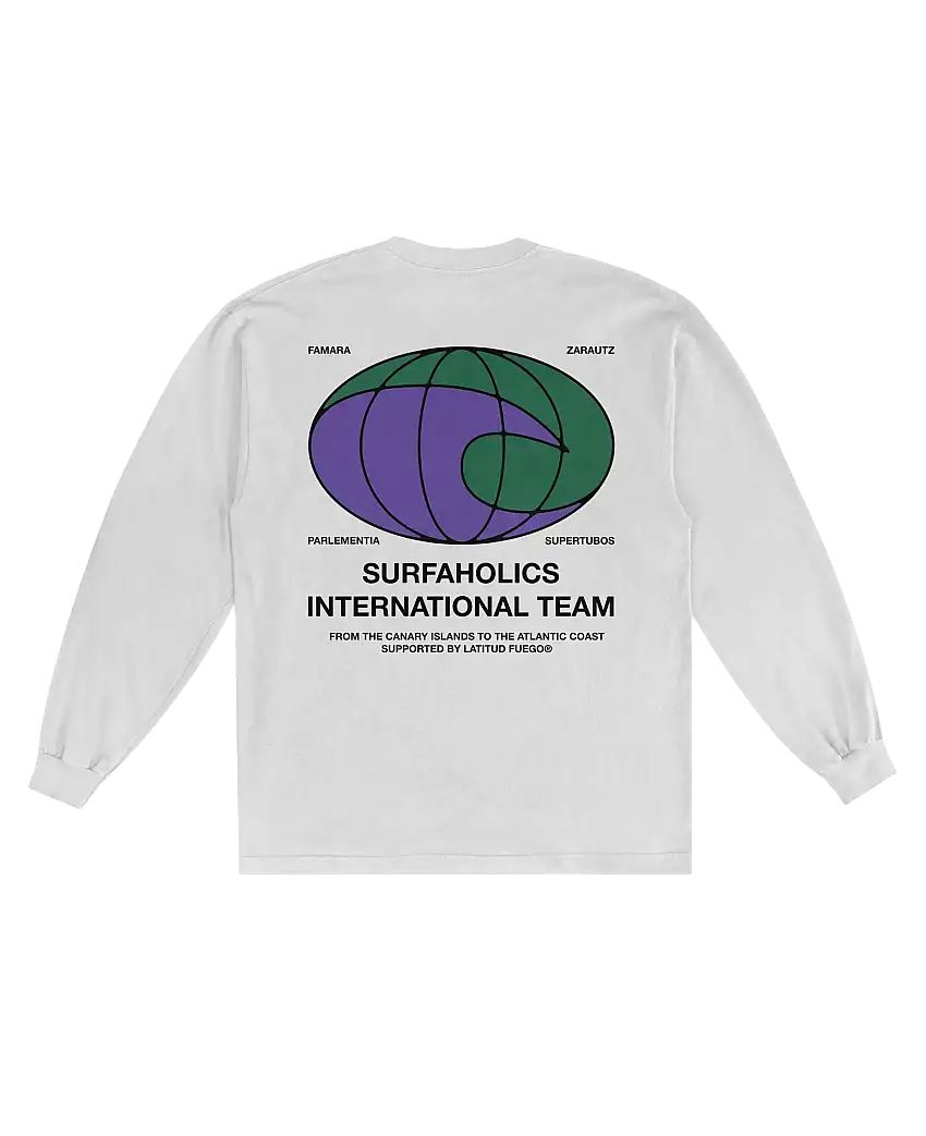 Camiseta LATITUD FUEGO Longsleeve World White