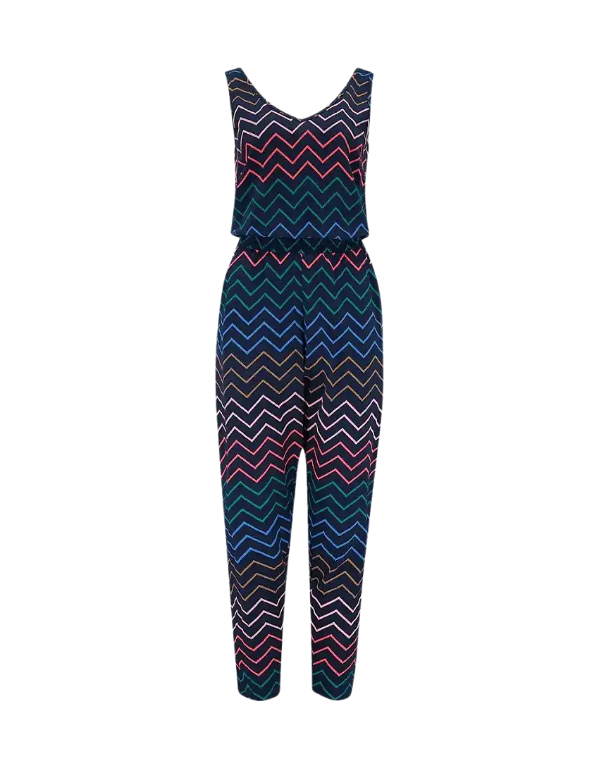 Mono Sugarhill Dina Navy Multi Chevron Stripe