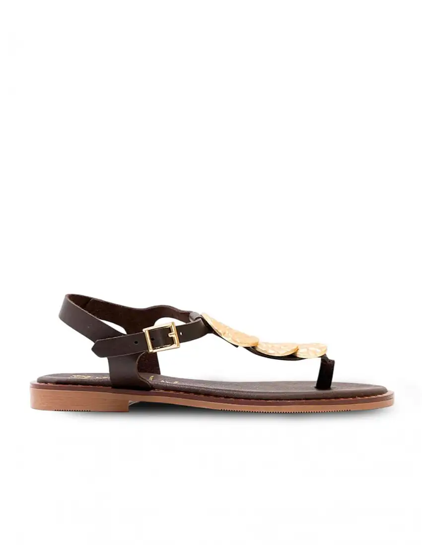 OH MY SANDALS Sandalia Griega Esclava Chocolate