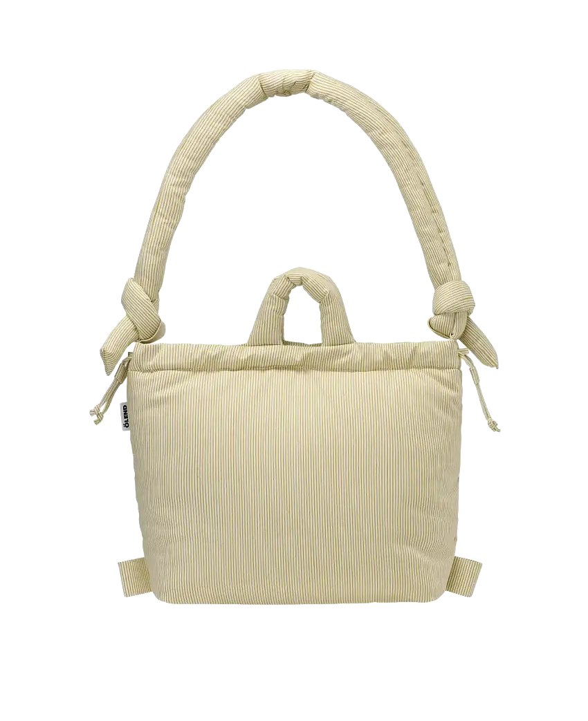 Bolso Mochila ÖLEND Ona Cotton Soft Bag Lime Stripes