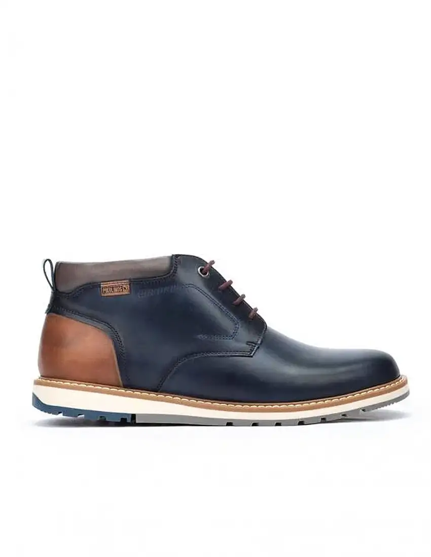PIKOLINOS Botines Cordones Piel Azul Marino