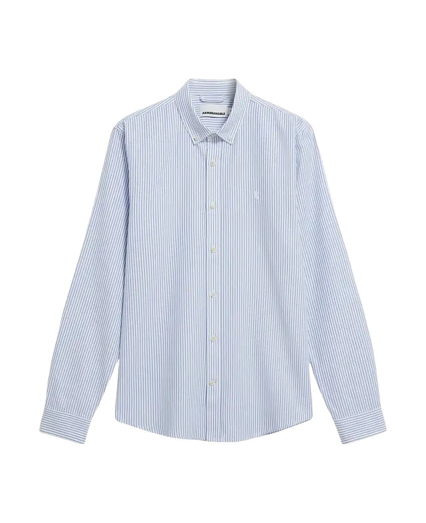 Camisa ARMEDANGELS Quaasa Stripes White Dark Morning