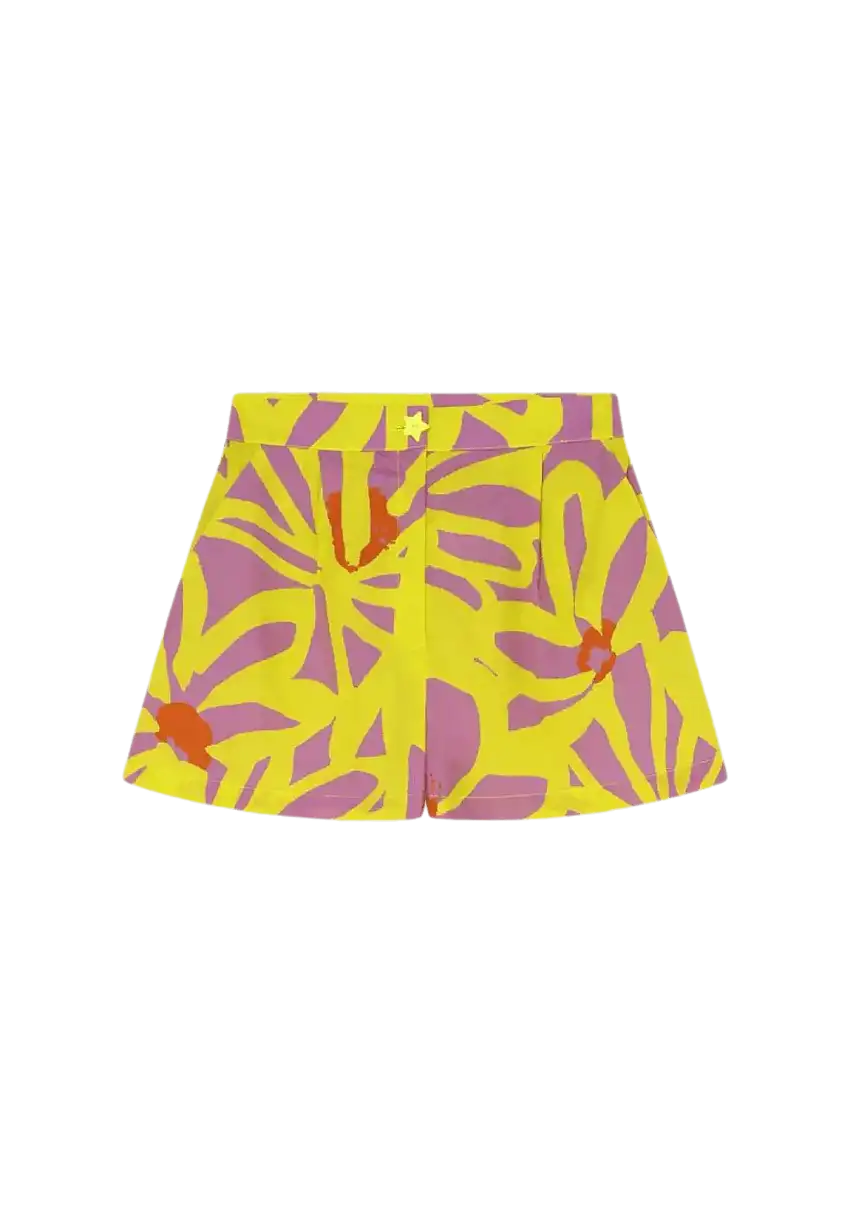 Short Dr Bloom Star Flores Amarillo