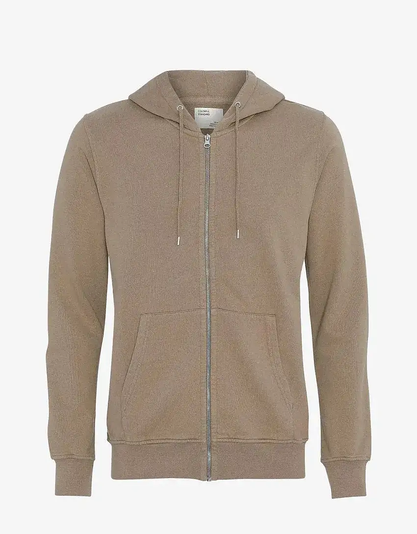Sudadera Clásica Orgánica con Cremallera Desert Khaki