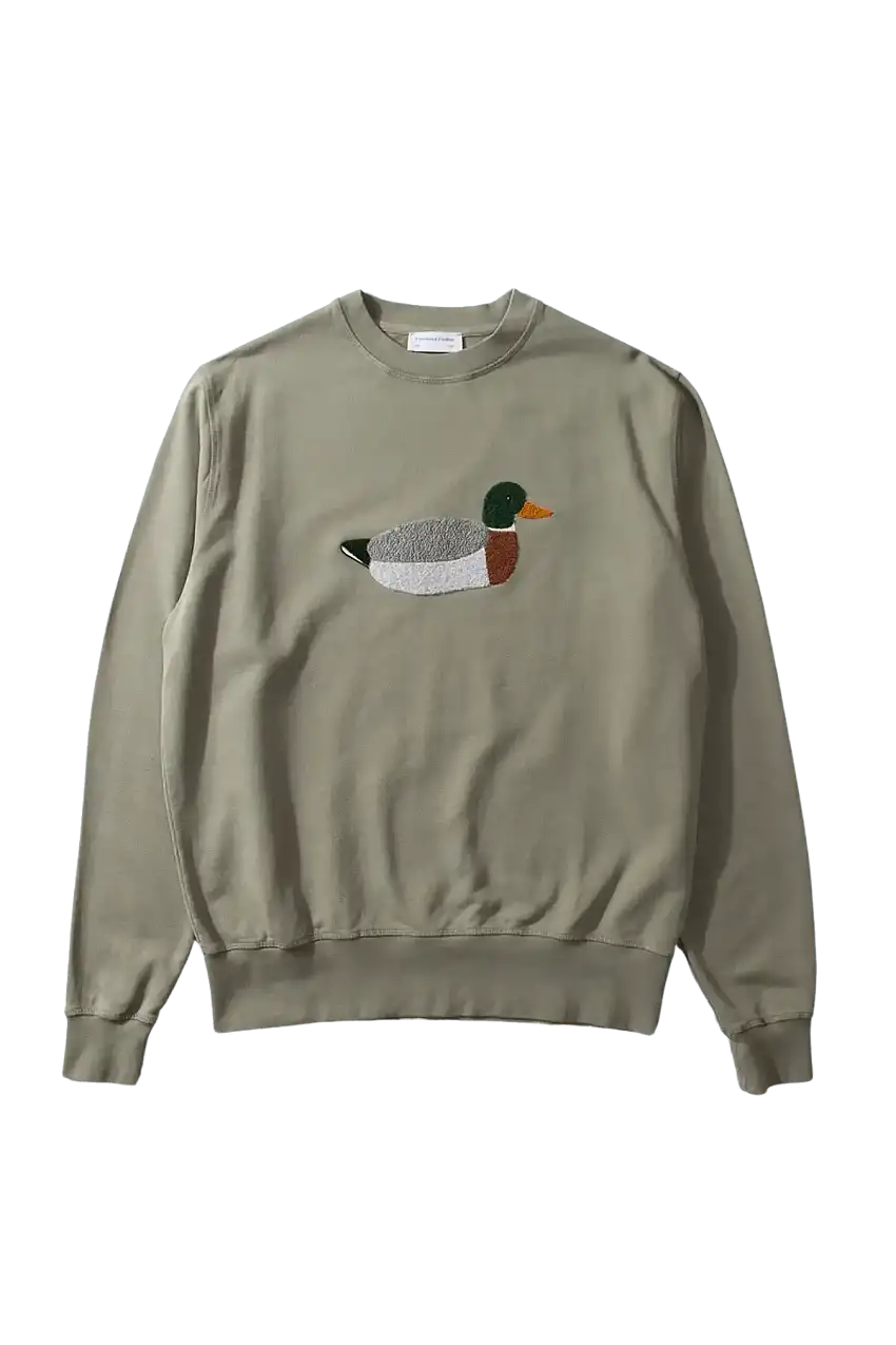 Sudadera Edmmond Studios Duck Hunt Plain Olive