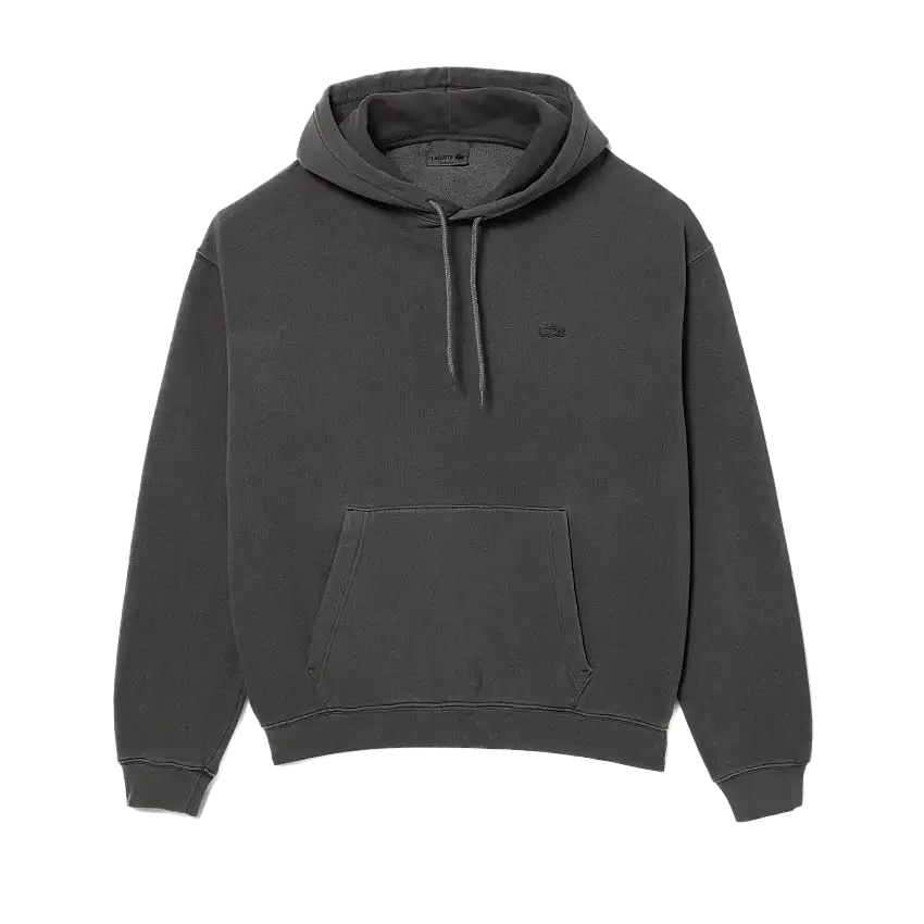 Sudadera Lacoste Jogger loose fit de felpa de algodón con capucha