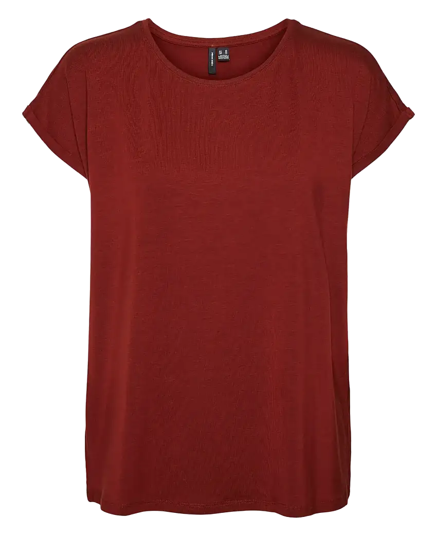 Camiseta Básica de Mujer Vero Moda AWARE Fire Brick