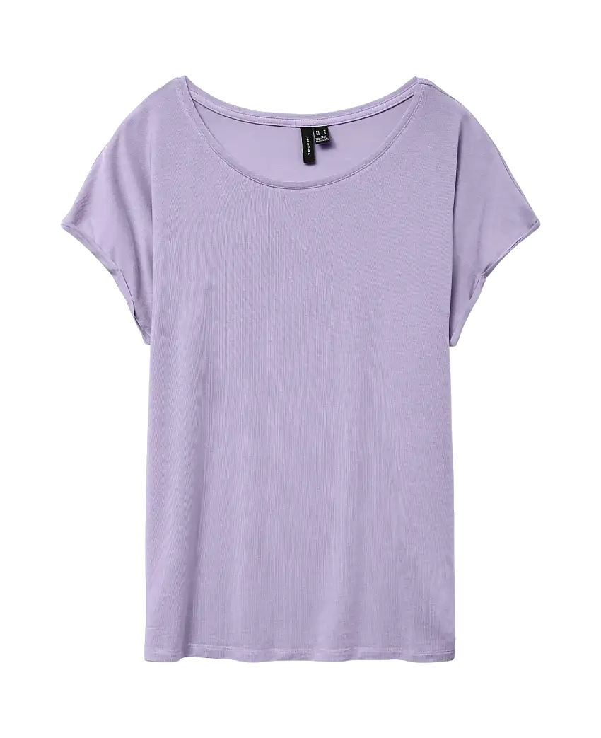 Camiseta Básica de Mujer VERO MODA AWARE Ava Pastel Lilac