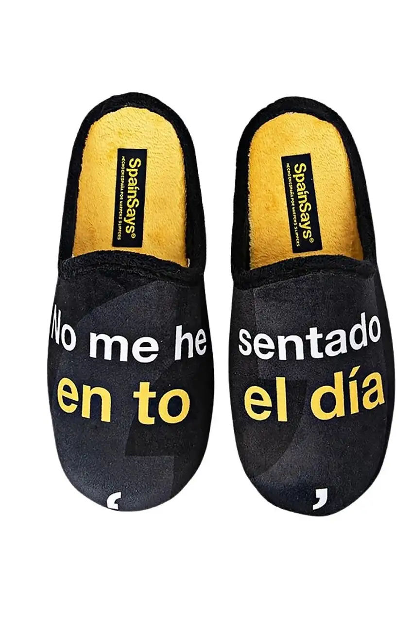 zapatillas casa abiertas marpen negro csp5