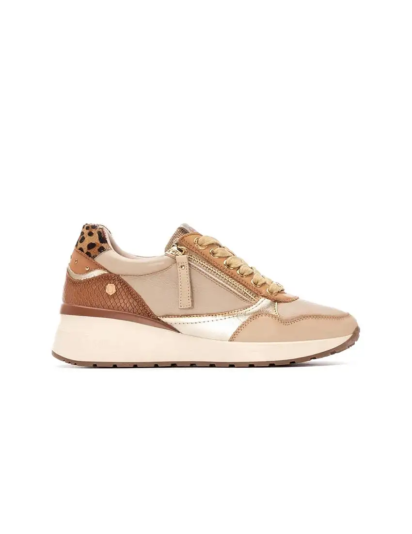Zapato Cremallera Carmela 16244201 Beige Mujer