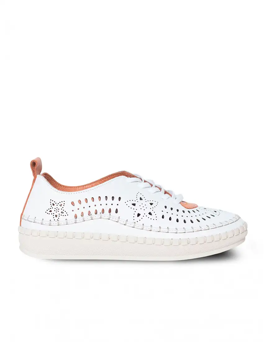 Zapato Piel Calada Blanco 48 HOURS