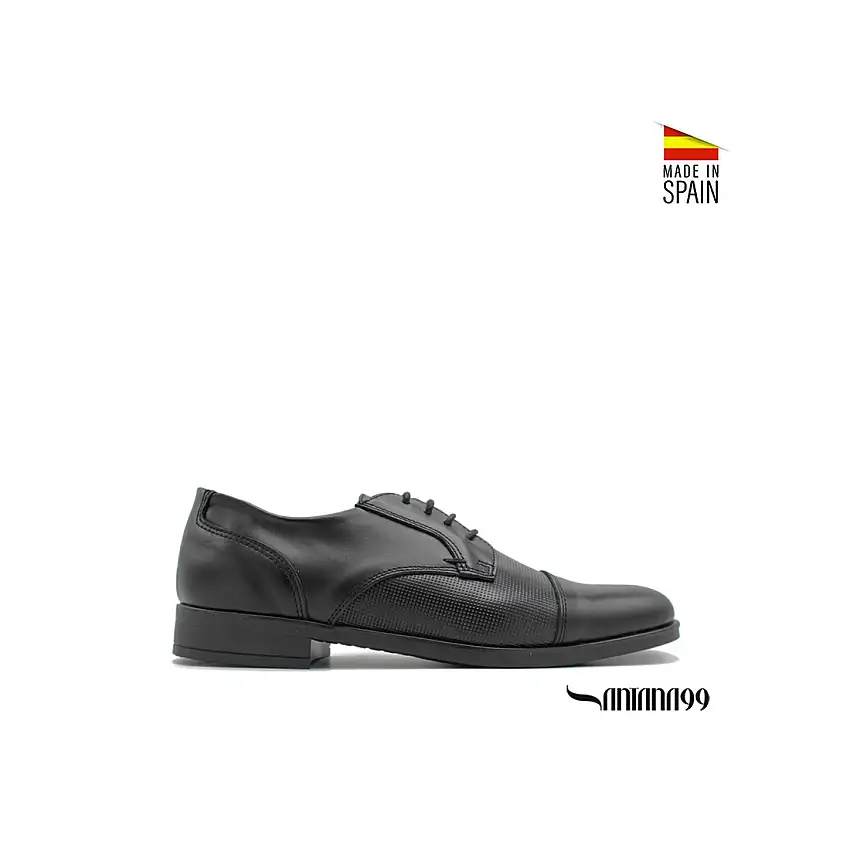Zapato vestir derby de piel negro