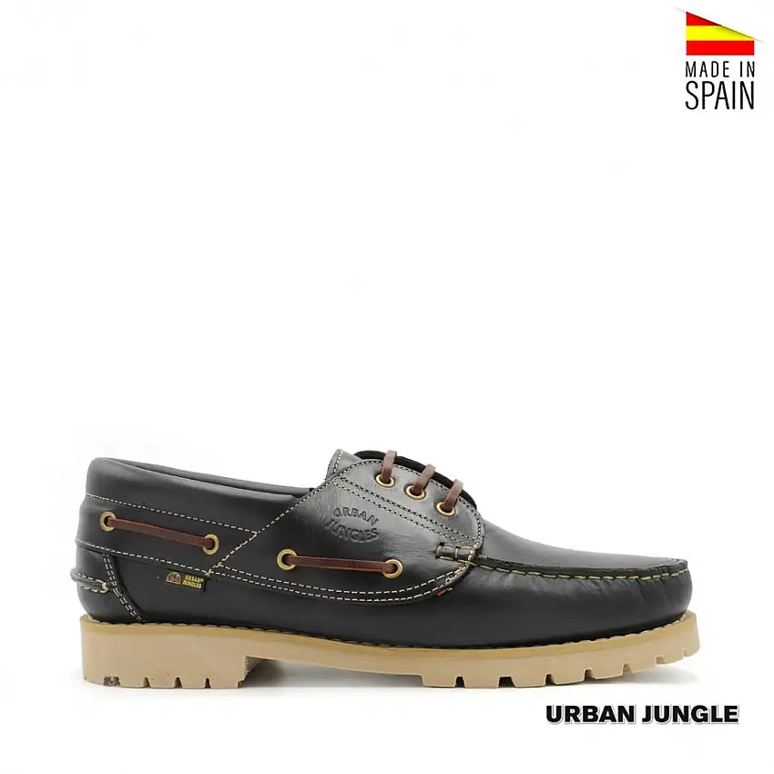 Zapatos náuticos tallas grandes negro